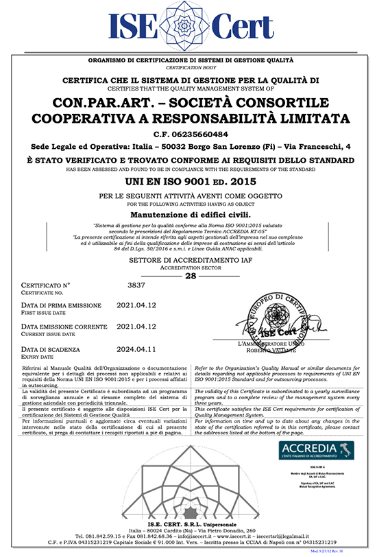 Certificazione ISO 9001:2002