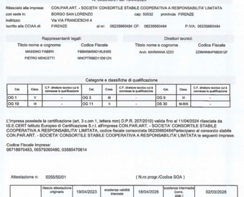 Certificazione SOA